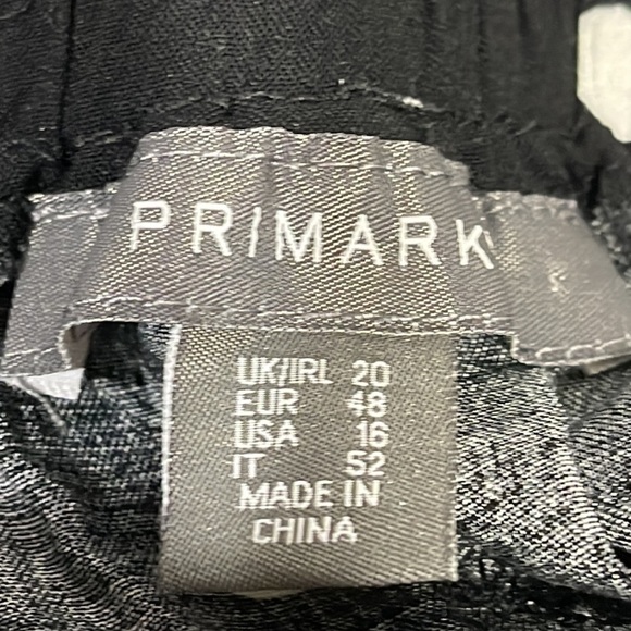 Primark Black and White Polka Dot Pull on Pants with Sash Tie Waist - EUC - Picture 3 of 5